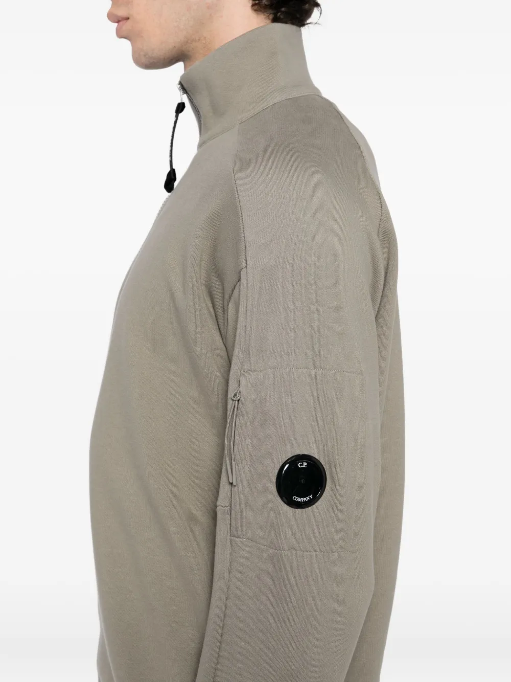 C.P. Company Sweater met halve rits Grijs