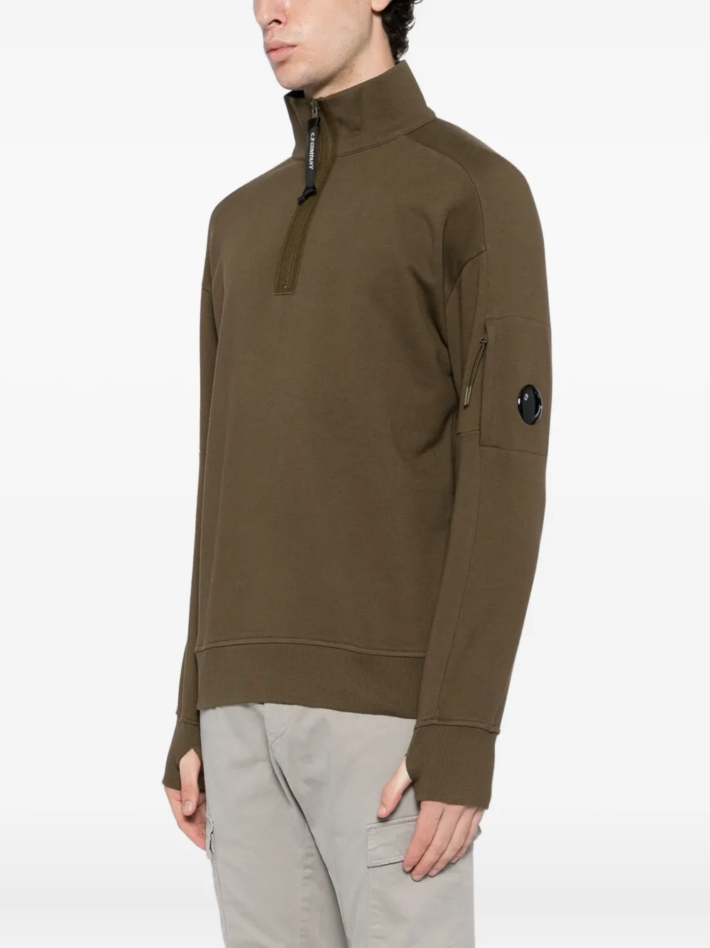 C.P. Company Sweater met logoplakkaat Bruin