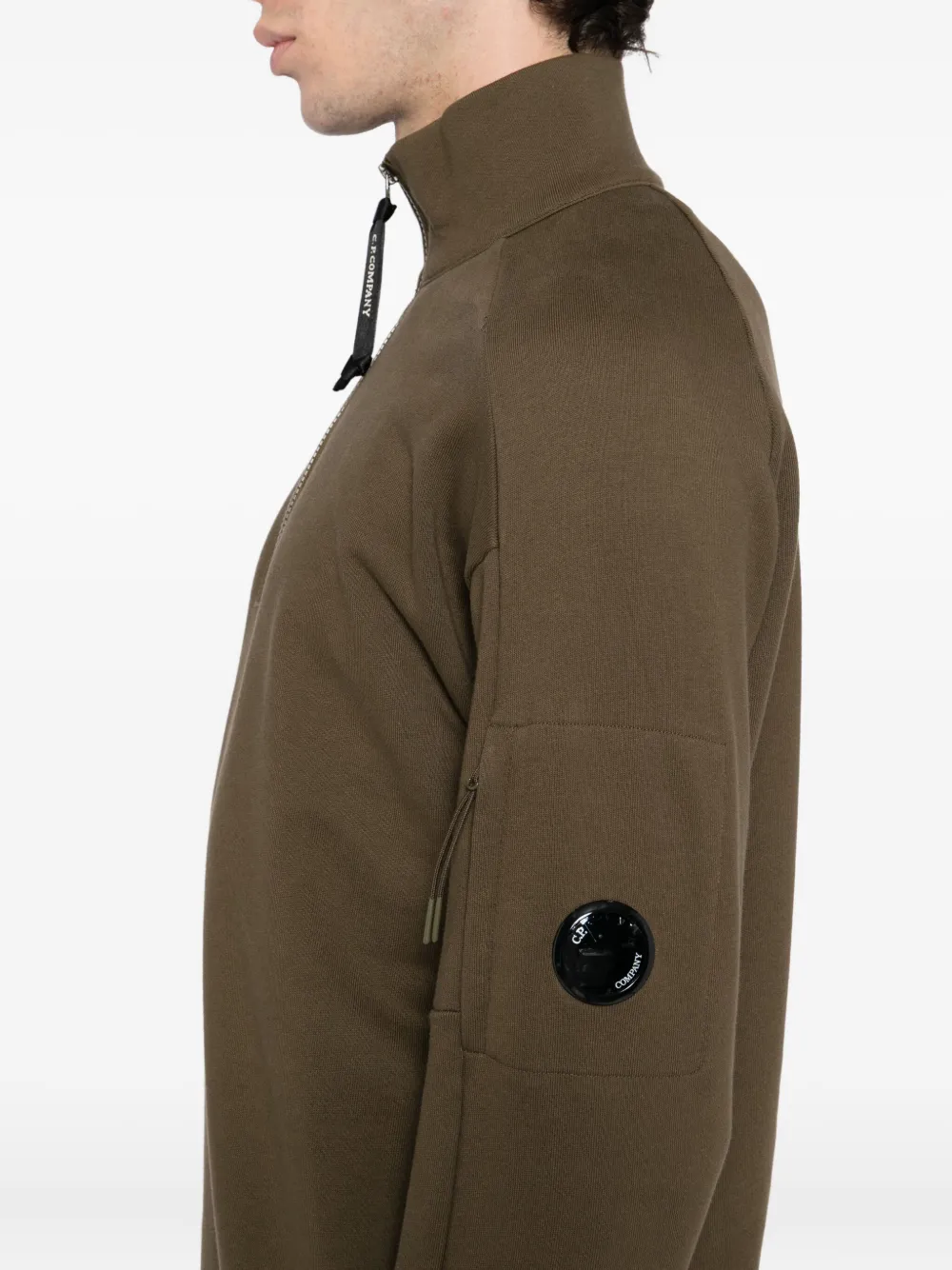 C.P. Company Sweater met logoplakkaat Bruin