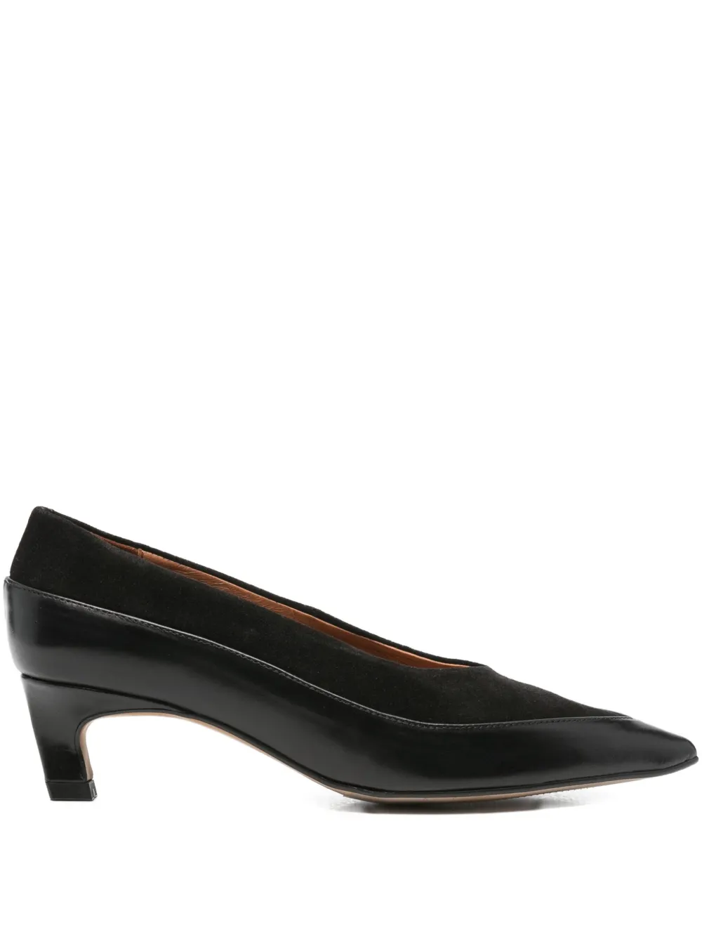ANGEL ALARCON 40mm suede-leather pointed-toe pumps Black