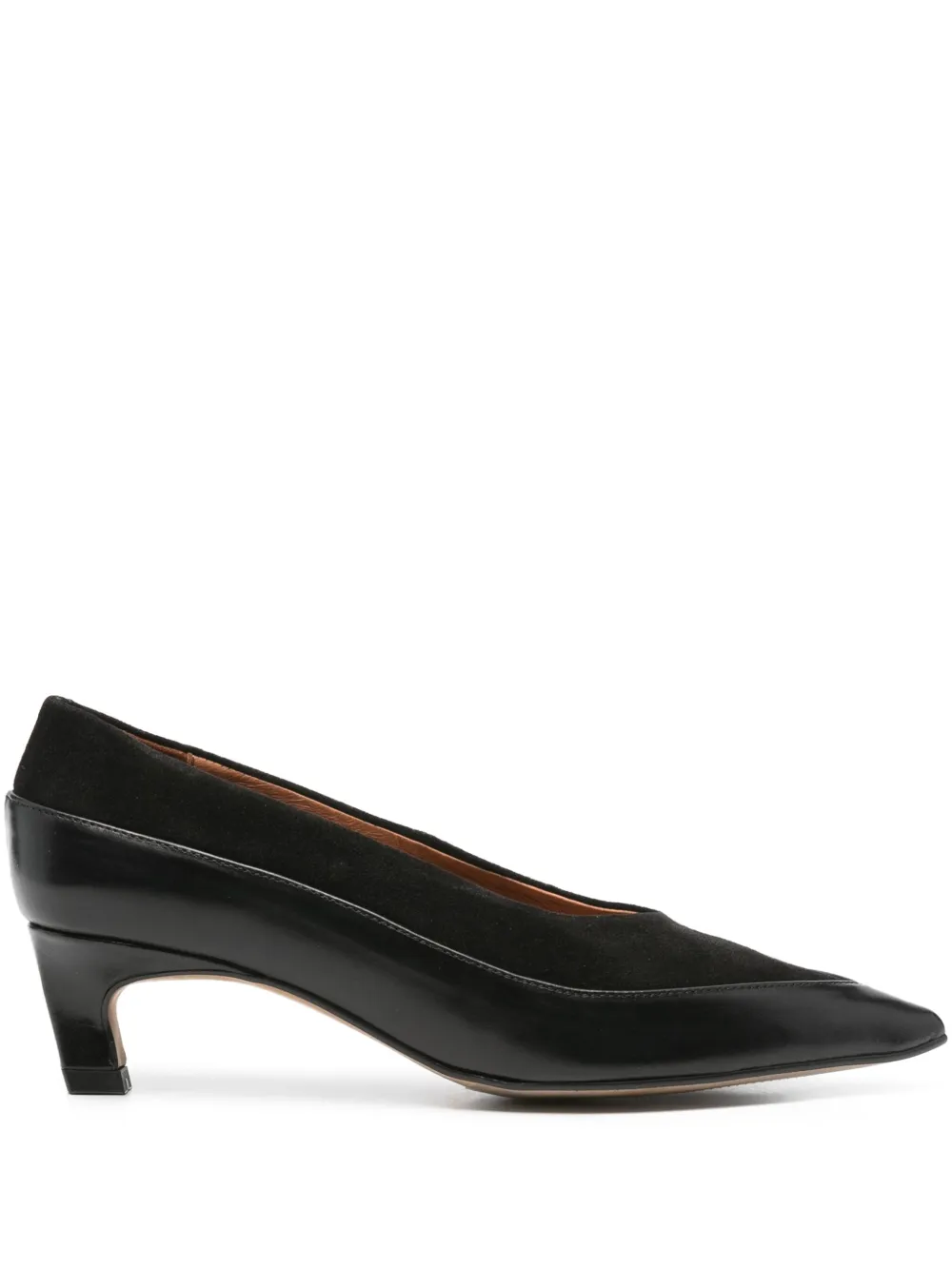 ANGEL ALARCON 40mm suede-leather pointed-toe pumps | Black | Image 1