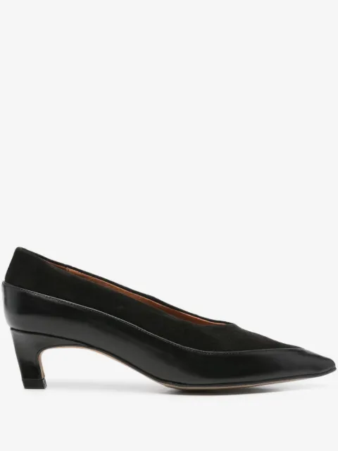 ANGEL ALARCON 40 mm pumps i ruskind og læder med spids tå