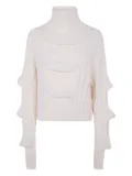 MRZ roll-neck knitted top - White