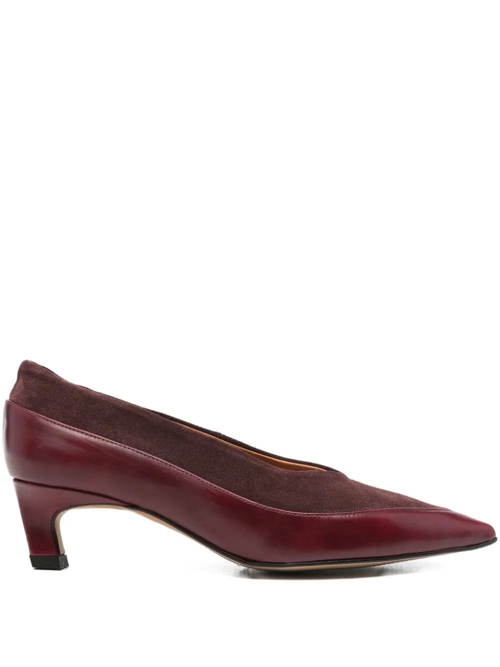 ANGEL ALARCON 40mm pointed-toe suede pumps Red