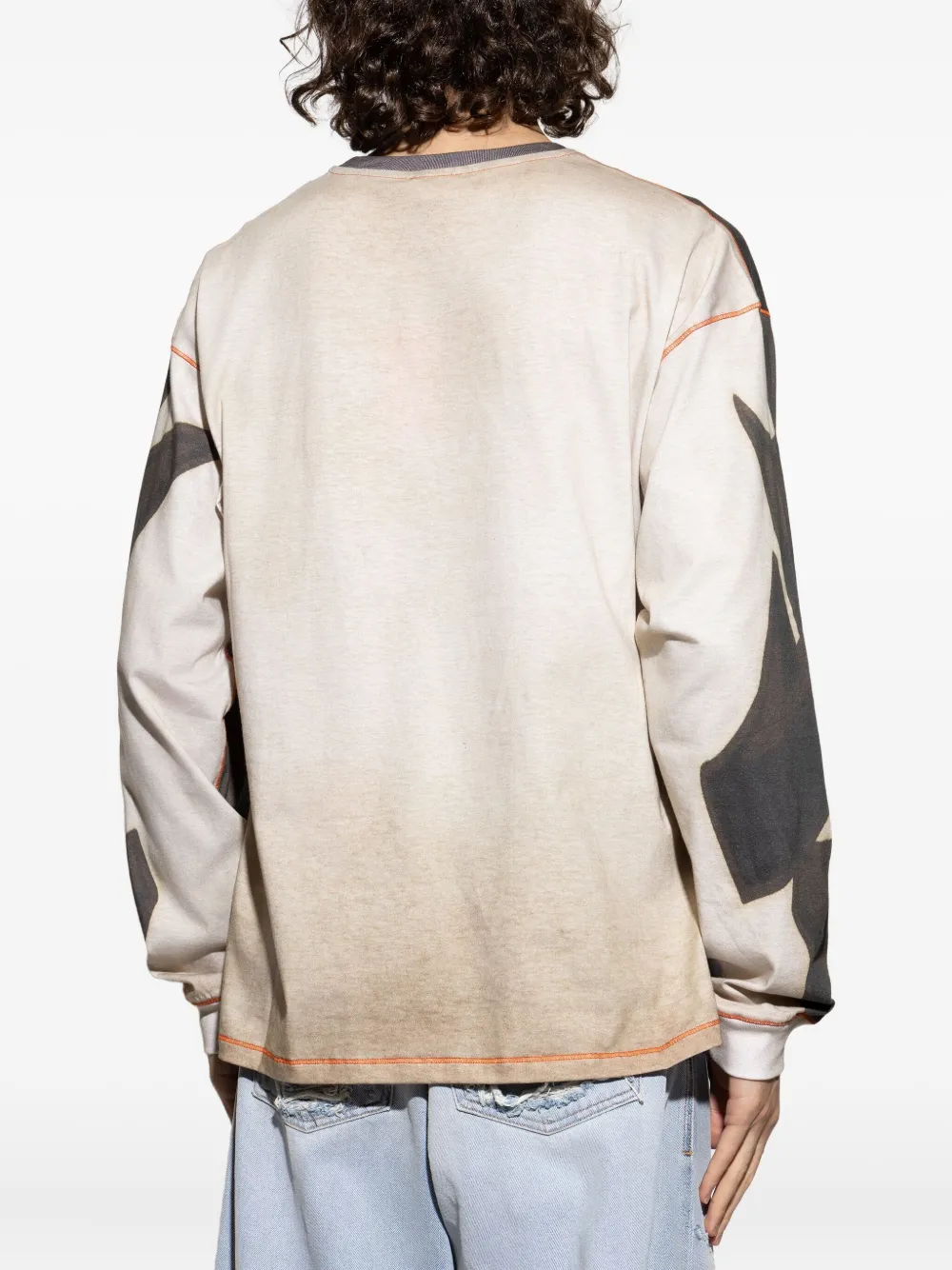 Diesel T-shirt met lange mouwen Bruin