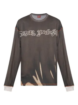 Diesel T-Boxt-Ls-V4 グラフィック ロングTシャツ | グレー | FARFETCH JP