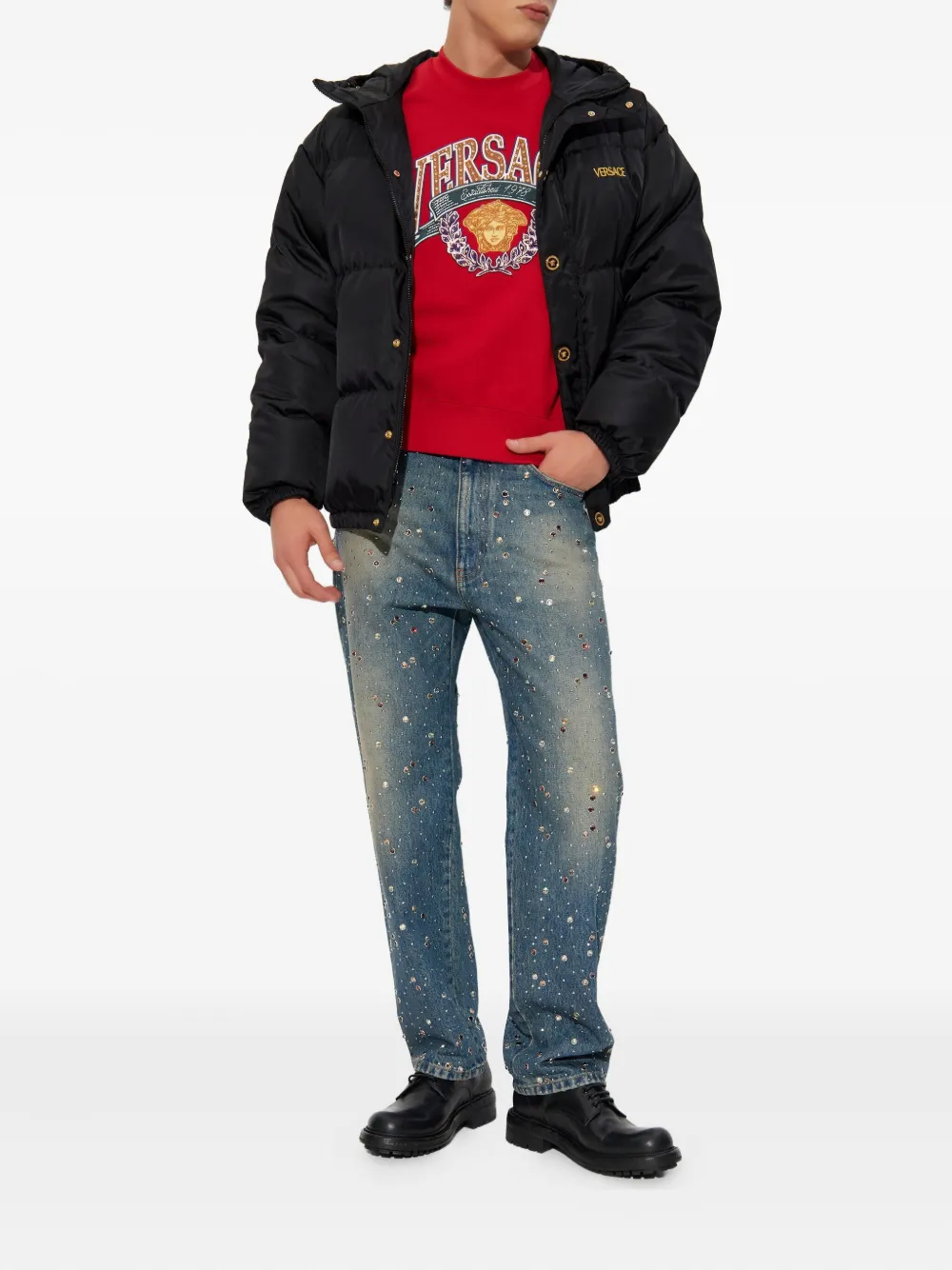 Versace Medusa-appliqué sweatshirt - Rood