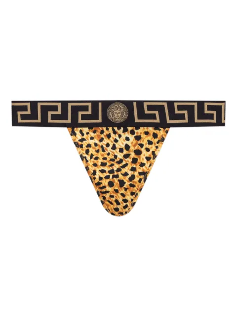 Versace Cheetah-print thong