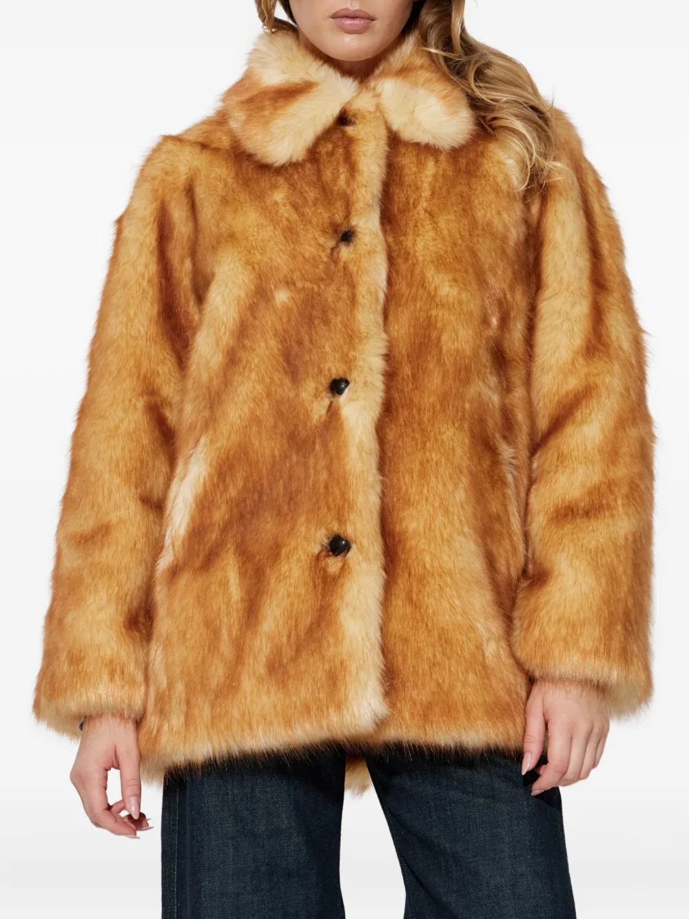 Rag & Bone Brenna Faux Fur Jacket In Brown