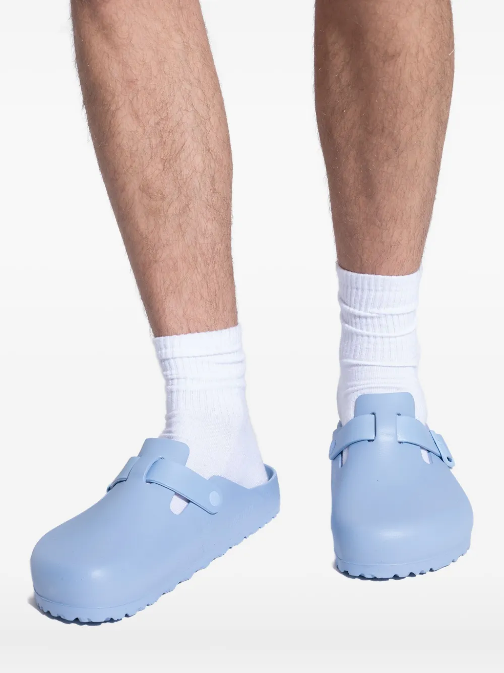Birkenstock Boston buckle-fastening slides Blue