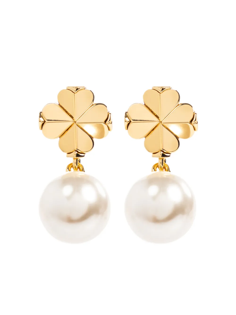 Kate Spade Flower pearl drop earrings - ゴールドトーン Kate Spade Flower pearl drop earrings - ゴールドトーン