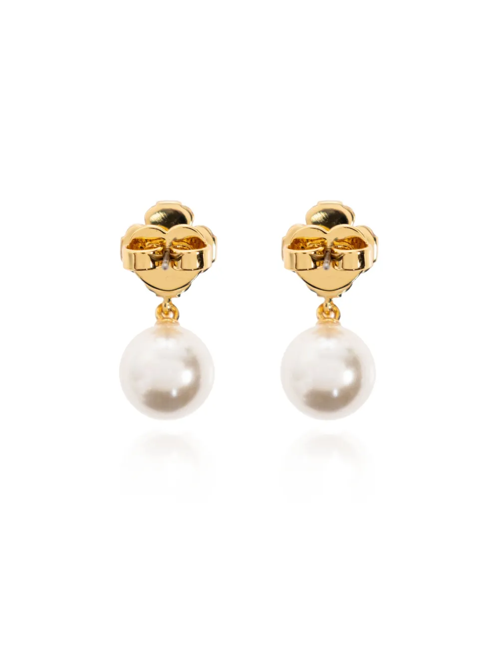 Kate Spade New York Spade Flower Faux Pearl Drop Earrings In Gold