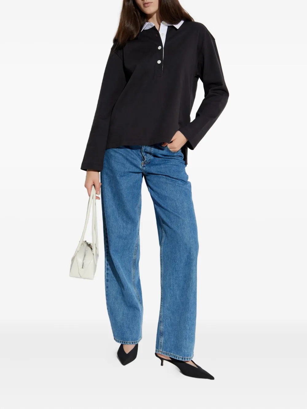 Kate Spade long-sleeve button rugby polo shirt | توبات بولو | Image 2