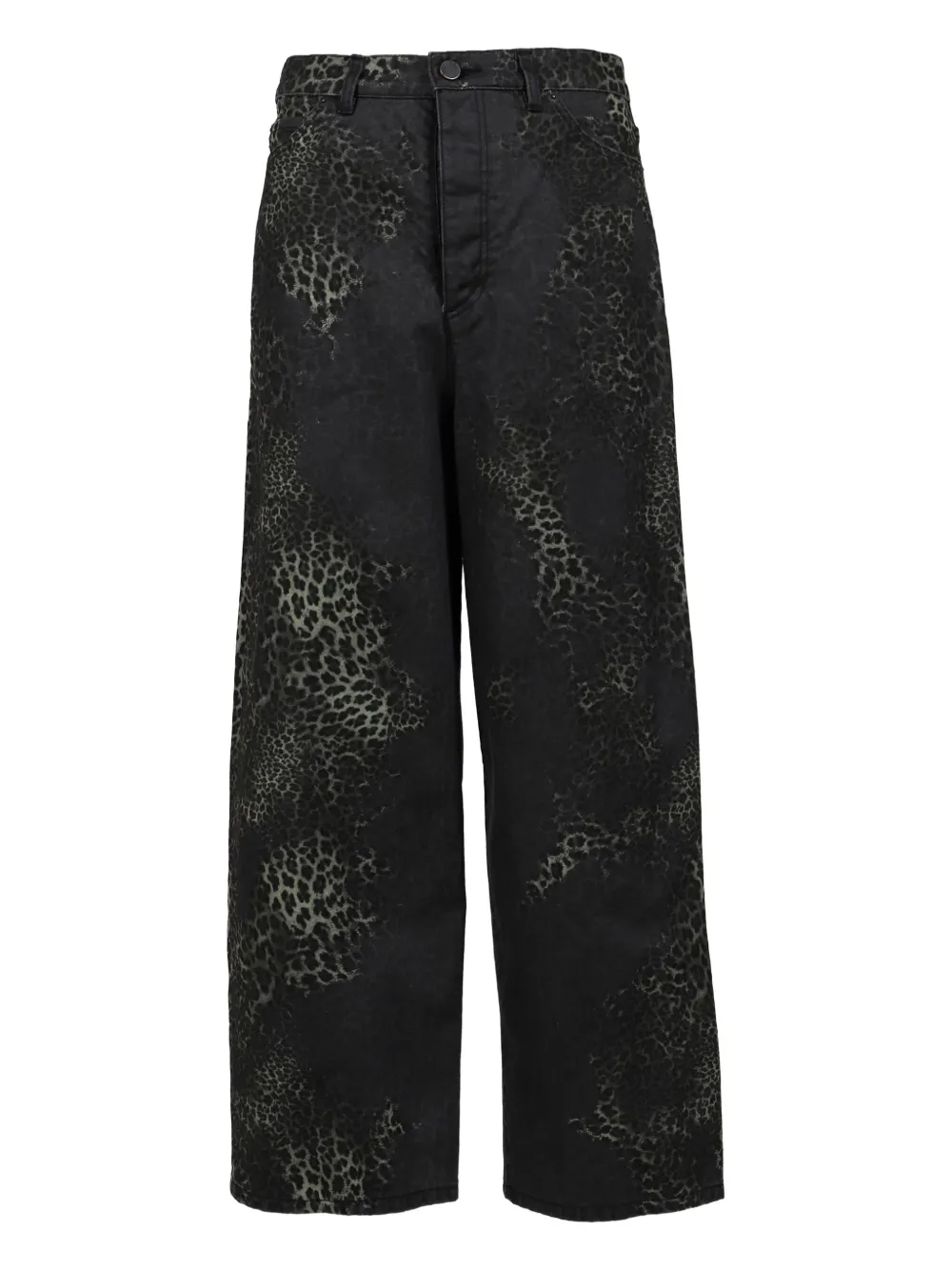Taakk leopard-print trousers | Black | Image 1