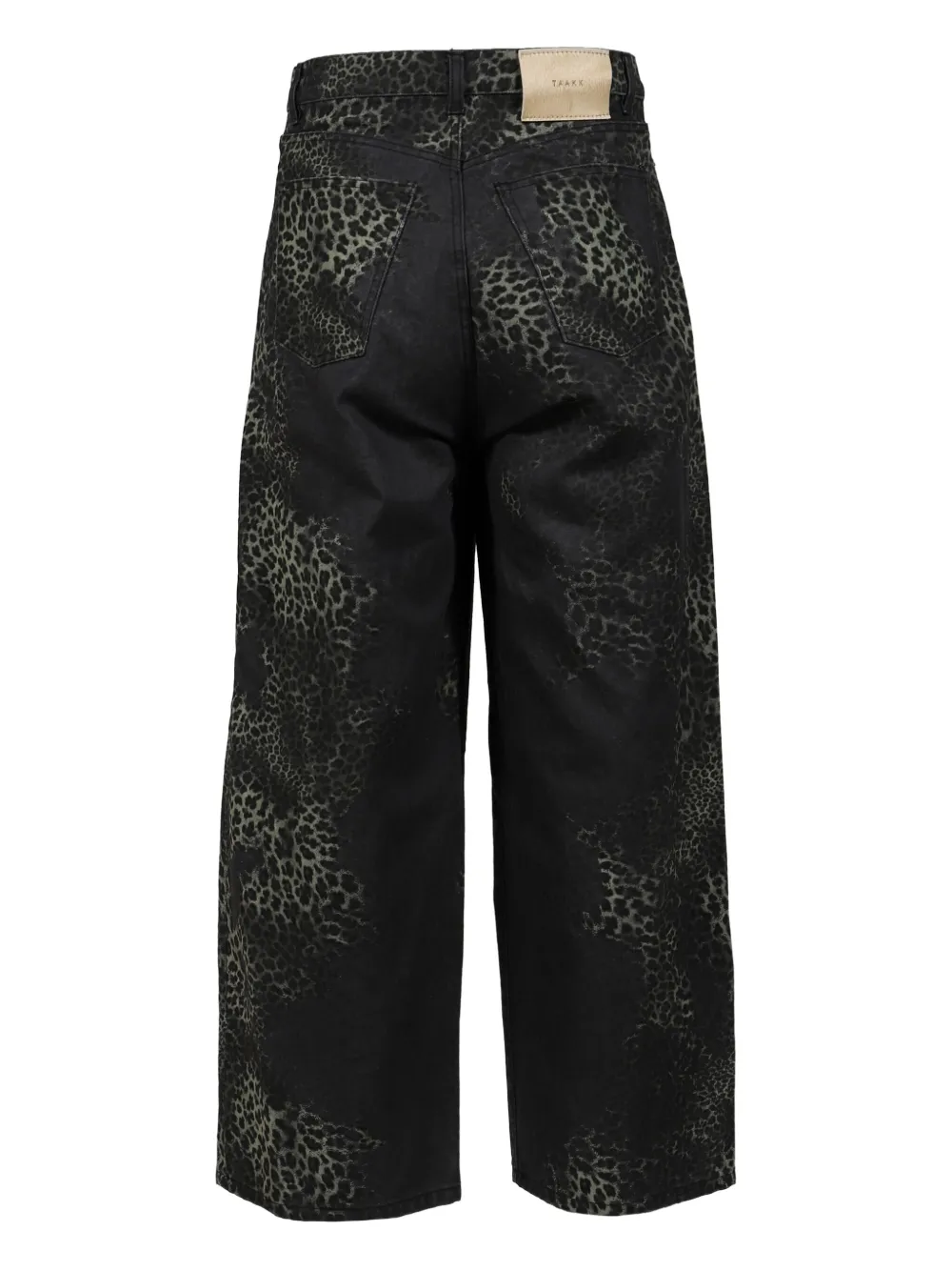 Taakk Broek met luipaardprint - Zwart