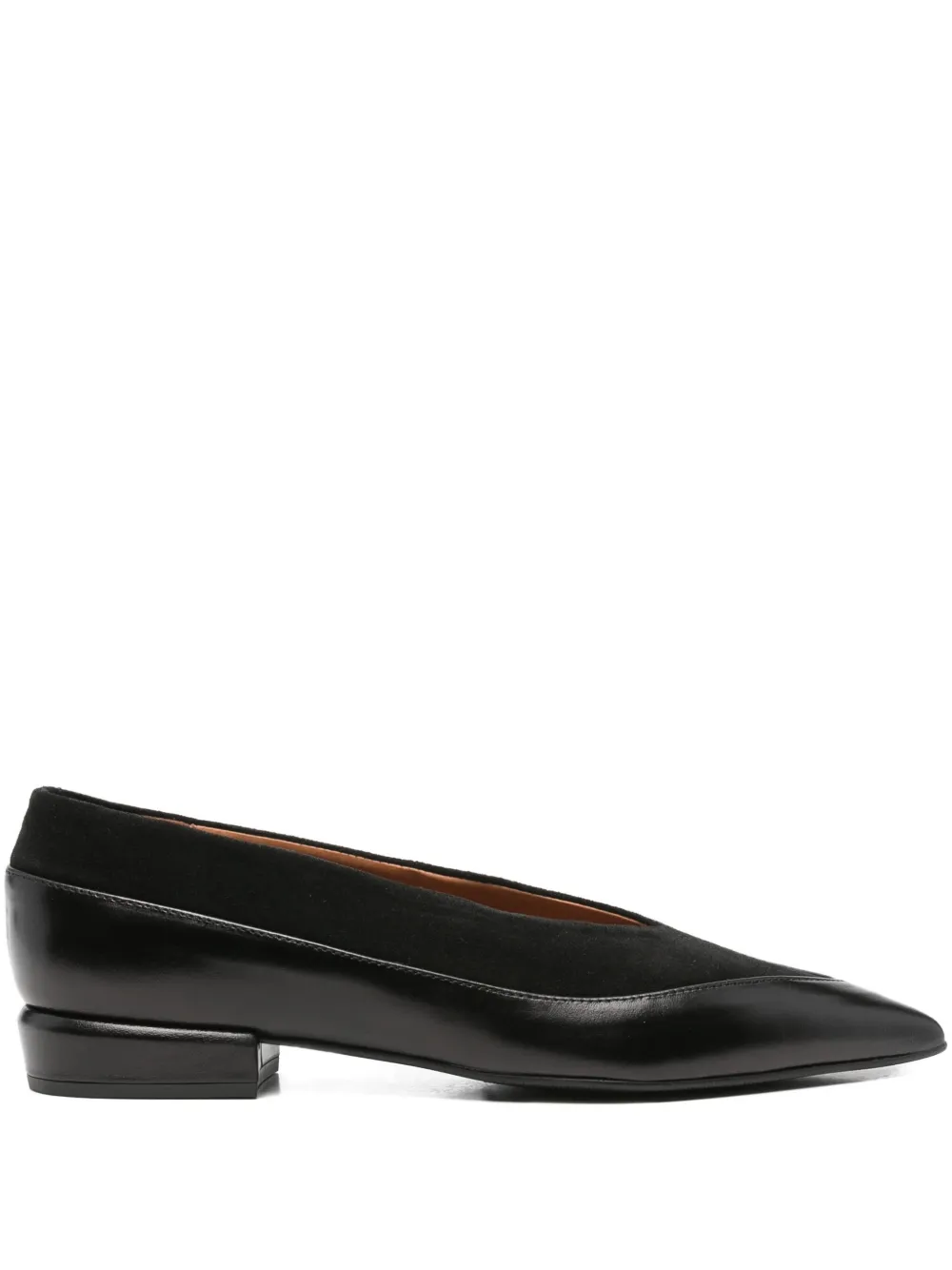 ANGEL ALARCON pointed-toe suede-leather pumps Black