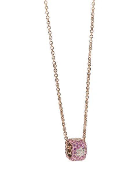 FULLORD collar Ghost en oro rosa de 18kt con diamantes y zafiro rosa