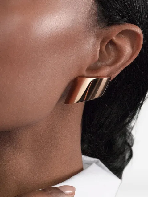 VHERNIER aretes Vague en oro rosa de 18kt con diamante