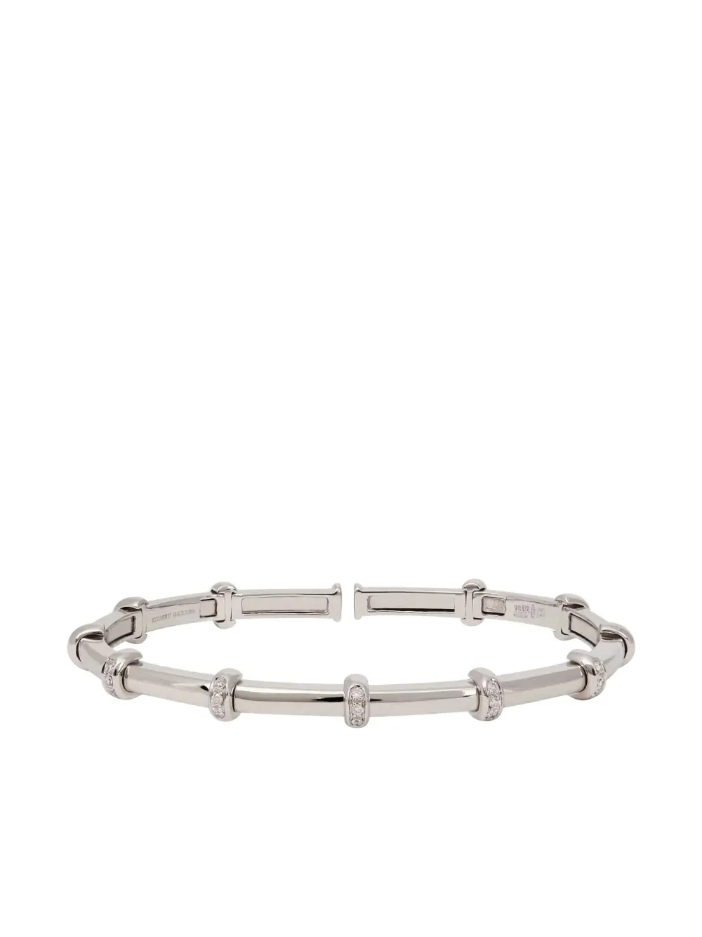 Sidney Garber Bracciale Carly in oro bianco 18 carati con diamanti - Argento