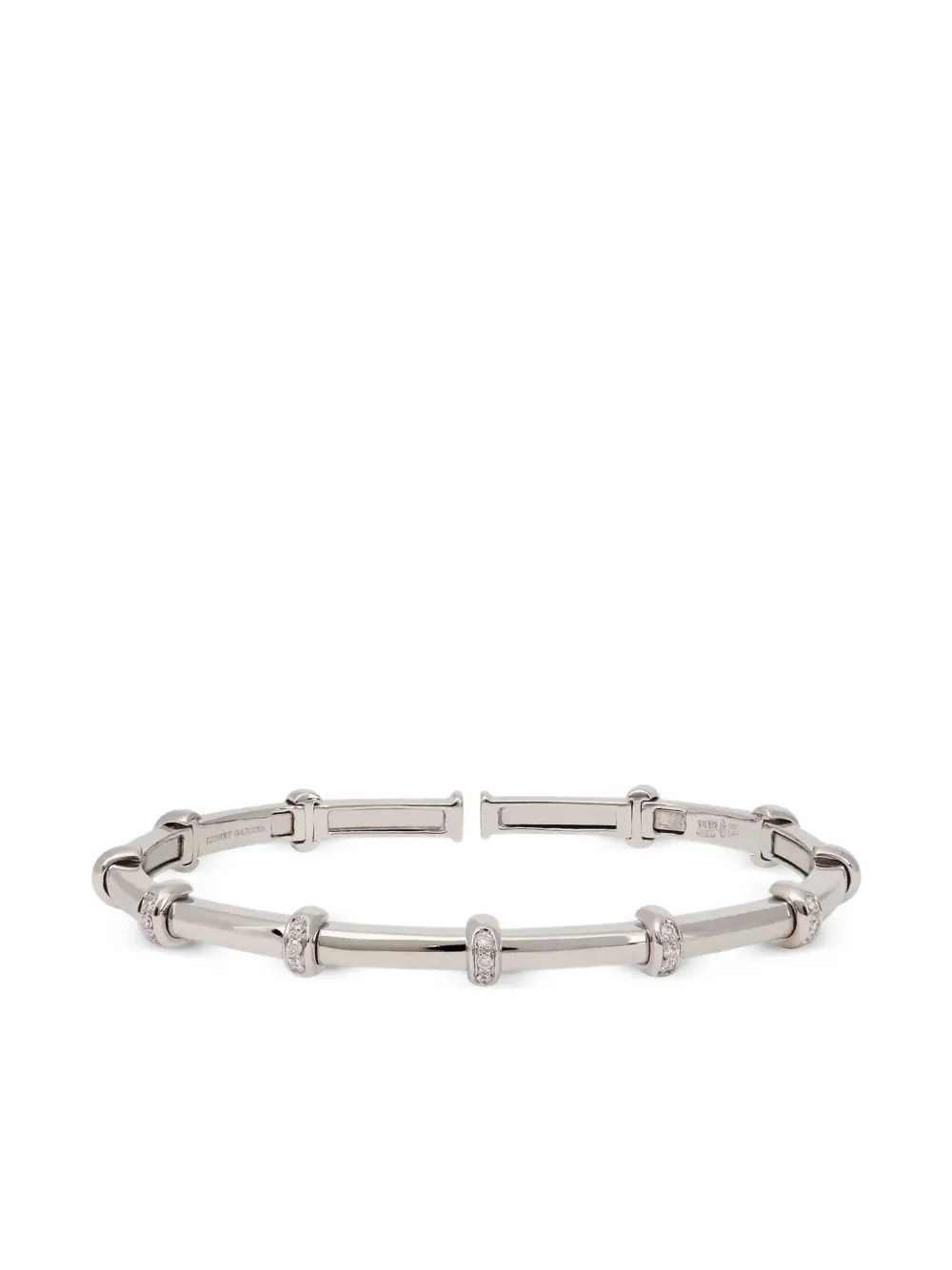 Sidney Garber 18k White Gold Carly Diamond Bracelet In Metallic