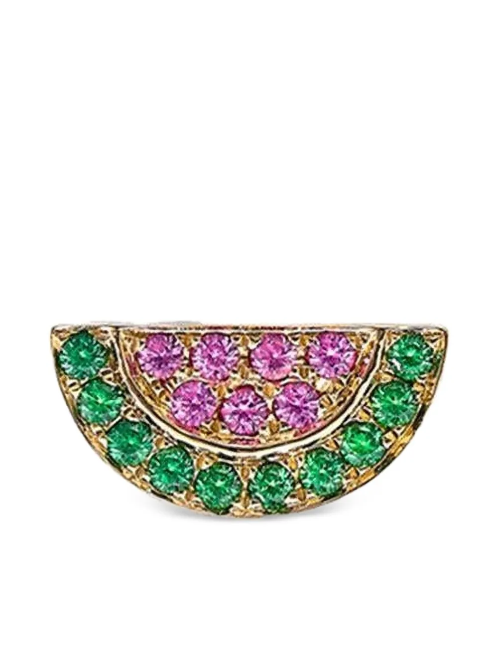 ROBINSON PELHAM aretes Watermelon en oro amarillo de 14kt con tsavorita | dorado | Image 1