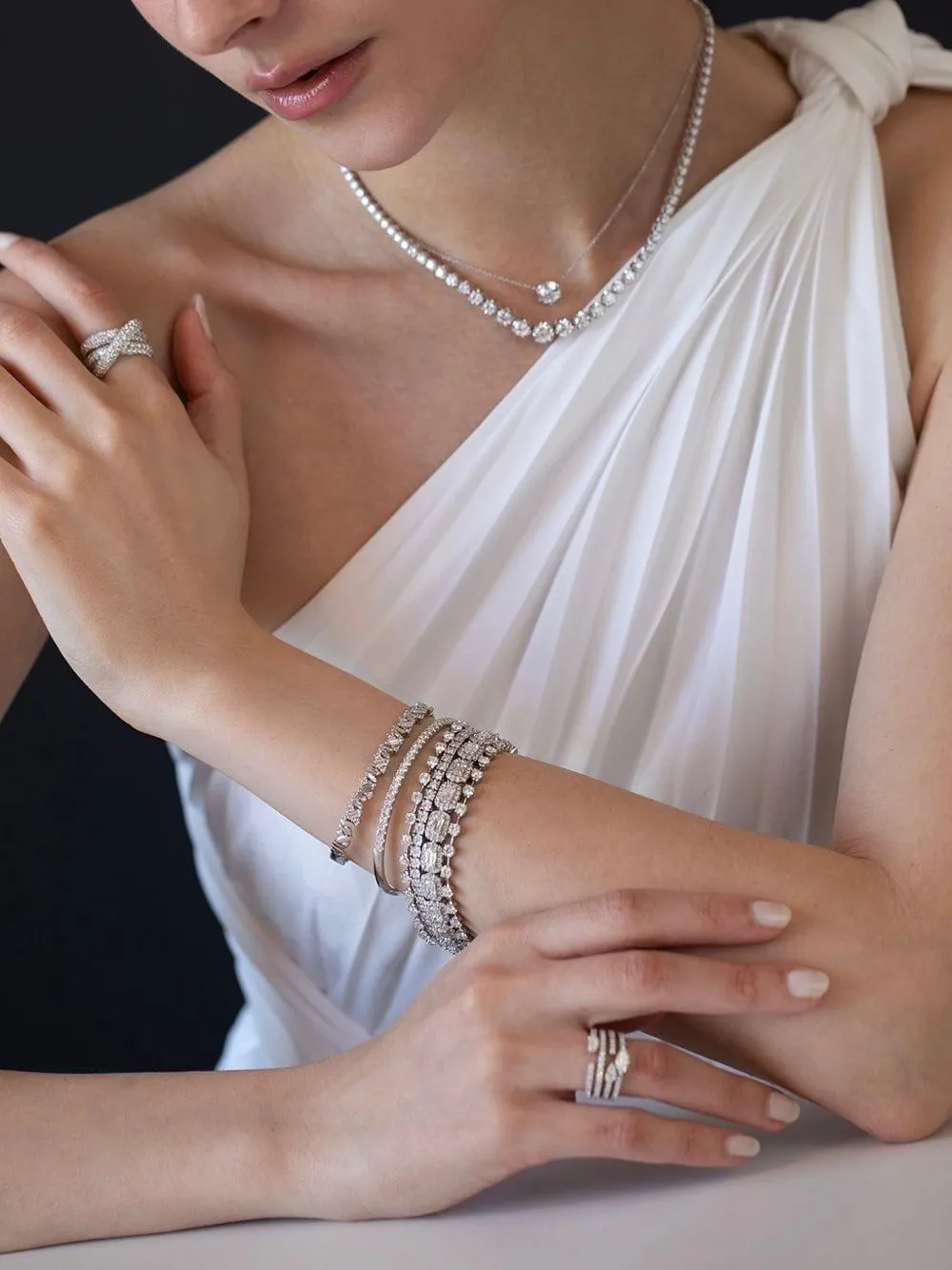  Kwiat 18k White Gold Diamond Bracelet - Silver 