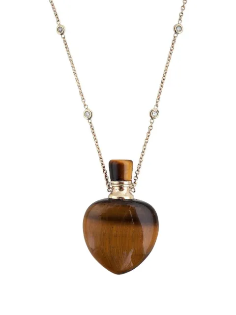 Jacquie Aiche 18K yellow gold Tigers Eye Potion Bottle necklace