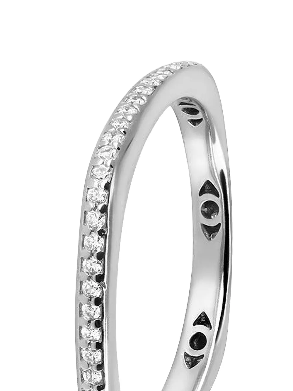  Fullord 18k White Gold Phalanx Diamond Eternity Ring 