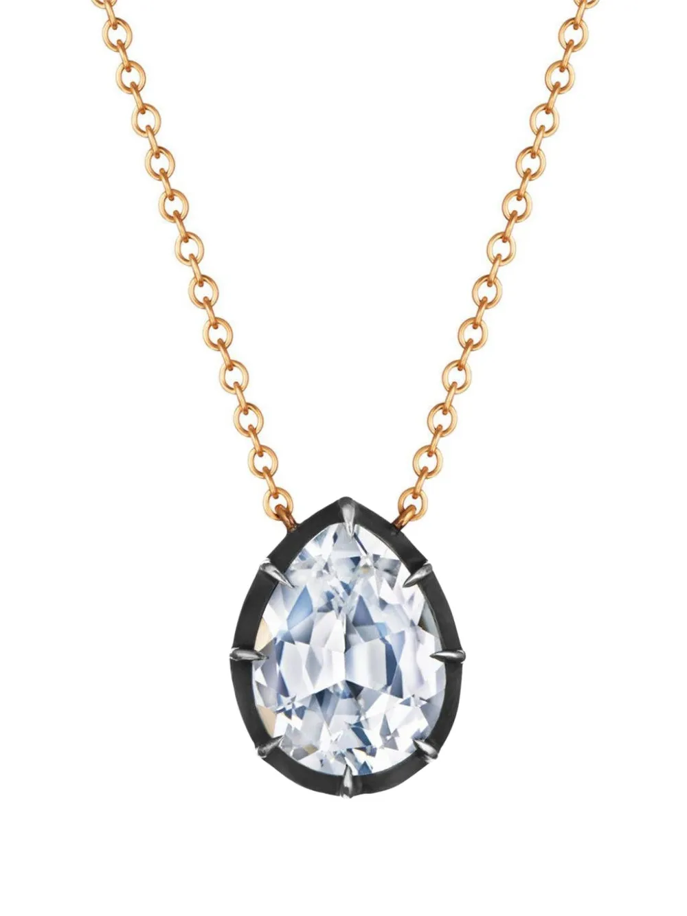 FRED LEIGHTON collier Collet Solitaire en or 18ct à topaze | or | Image 1