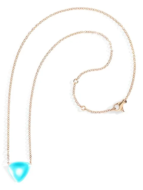 VHERNIER collar Rock Crystal en oro rosa de 18kt con turquesa