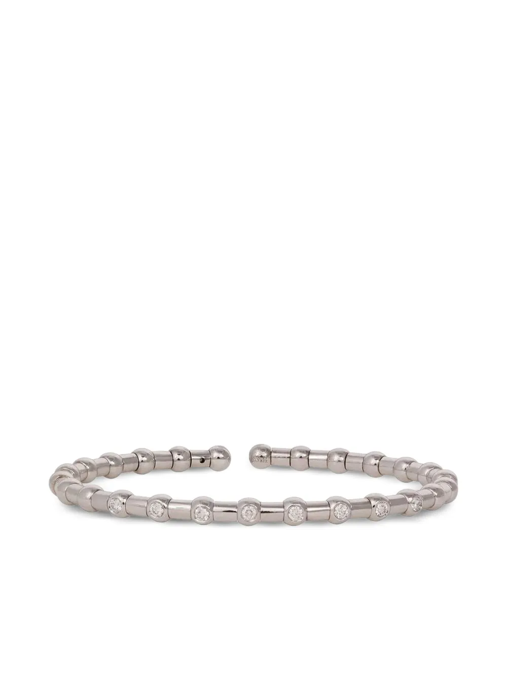 Sidney Garber 18k White Gold Holly Diamond Bracelet In Metallic