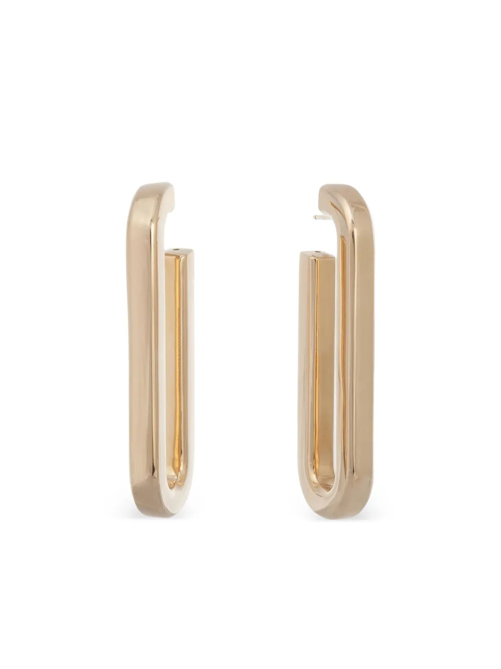 Sidney Garber Gold Paperclip Hoop Earrings In Gold