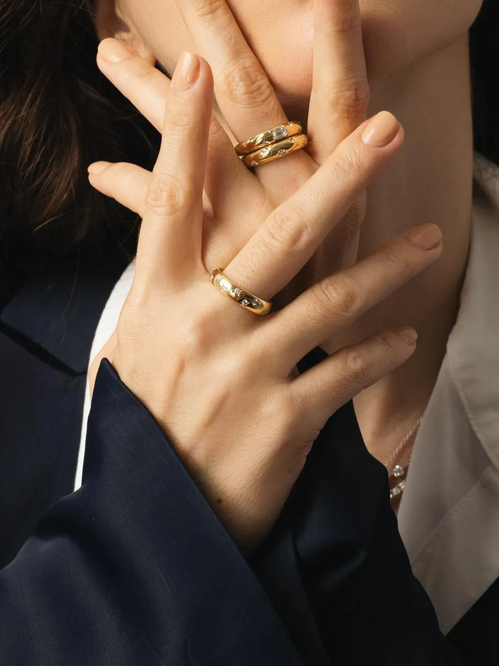  Kwiat 18kt Yellow Gold Cobblestone Diamond Ring 