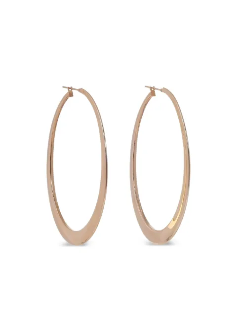 Sidney Garber Yellow Gold Crescent Oval Hoops