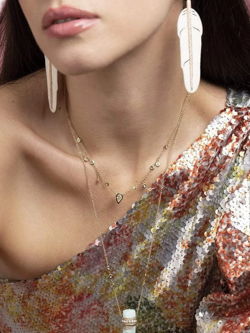 Jacquie Aiche collier Teardrop en or 14ct à diamant | Joaillerie | Image 2