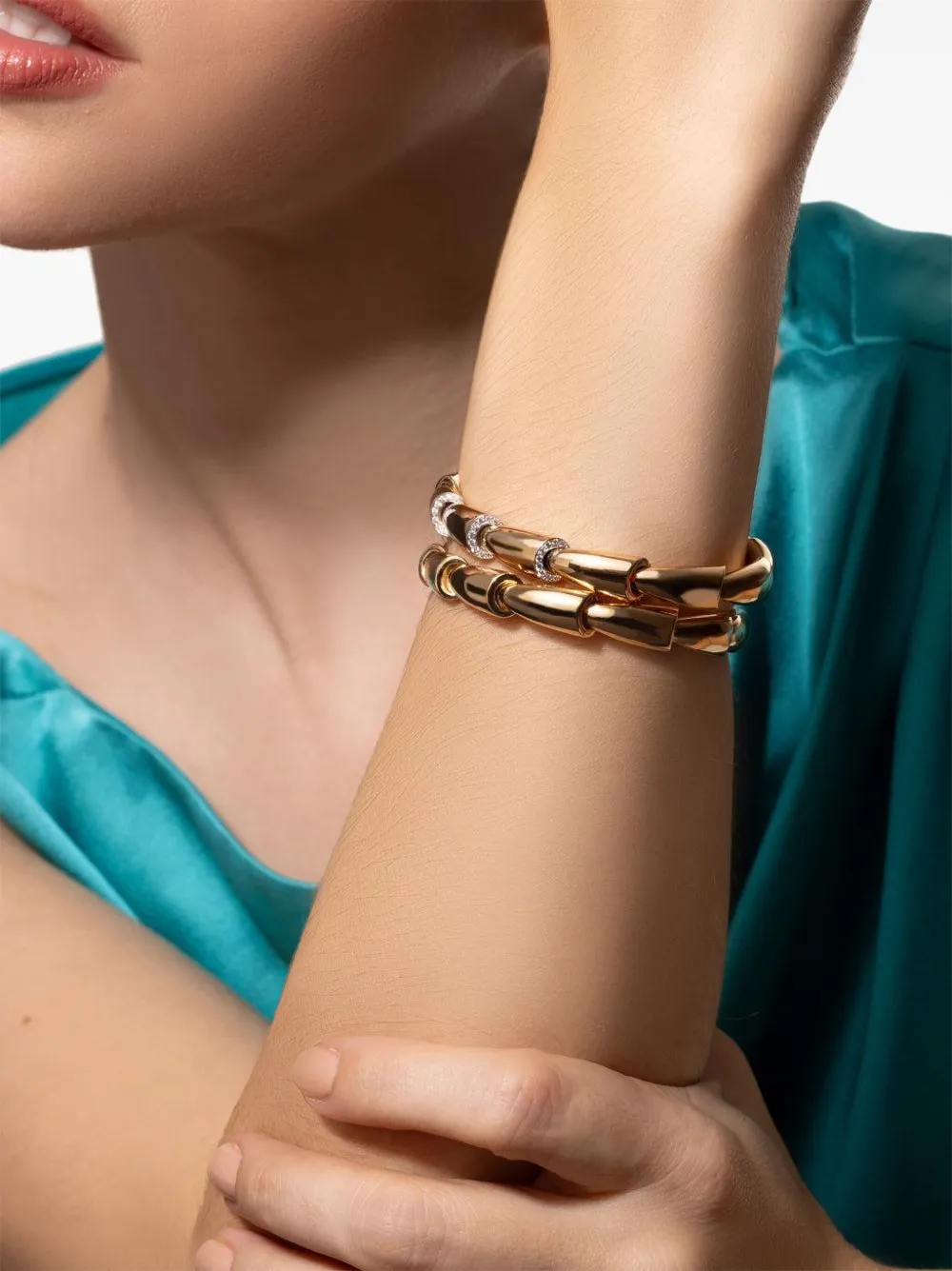 VHERNIER 18K rose gold medium Calla bracelet | Image 2