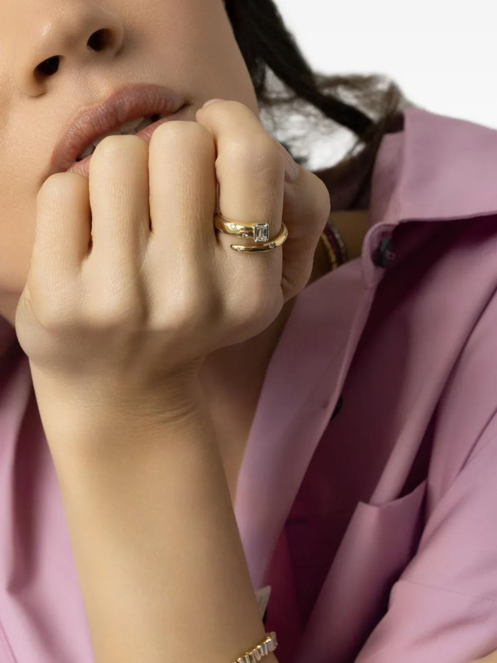  Kwiat 18k Yellow Gold Cobblestone Diamond Ring 