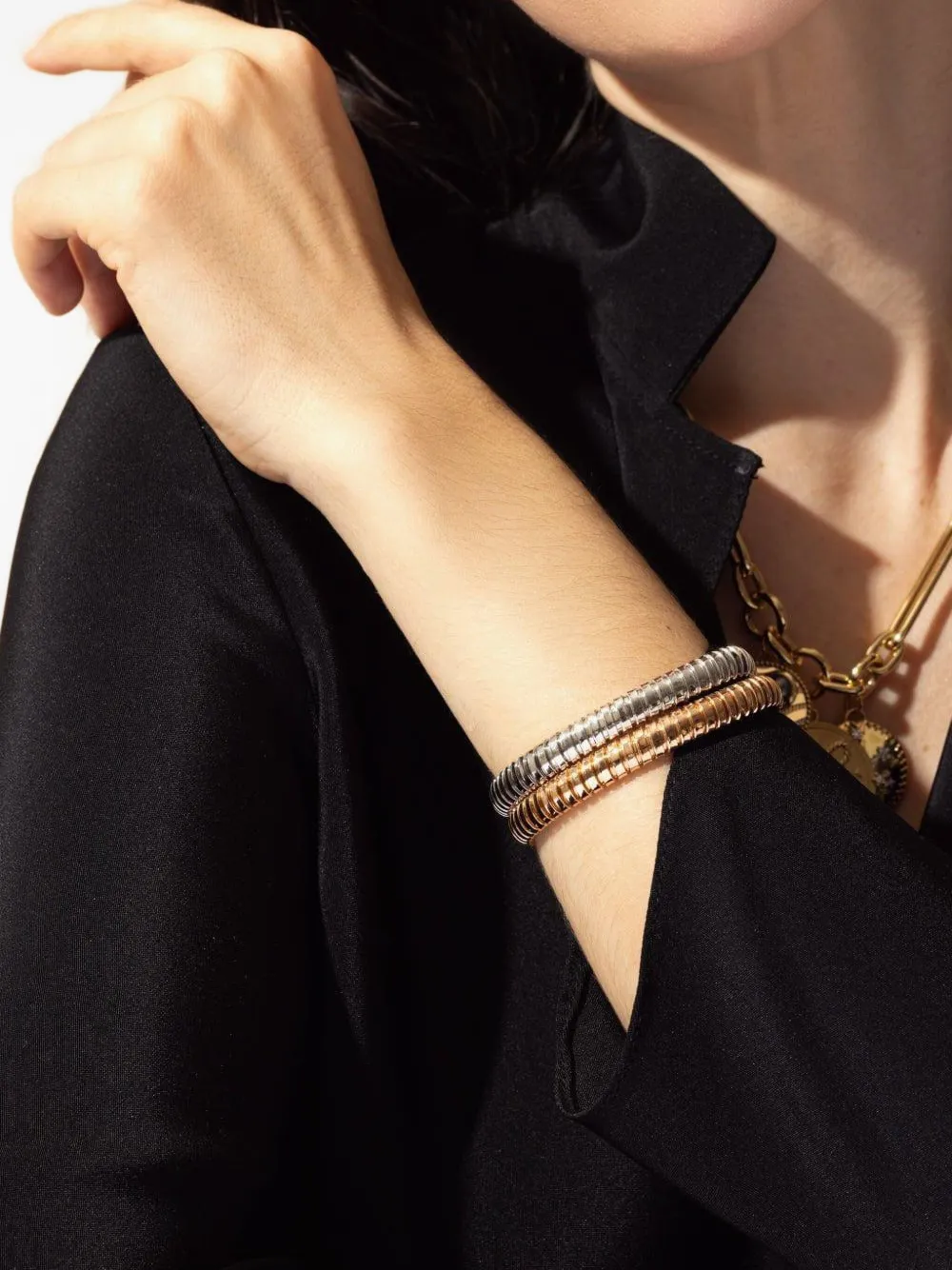 Sidney Garber 18k Rose Gold Rolling Bracelet In Multi