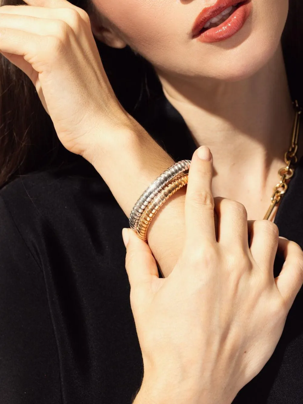 Sidney Garber 18k Rose Gold Rolling Bracelet In Multi