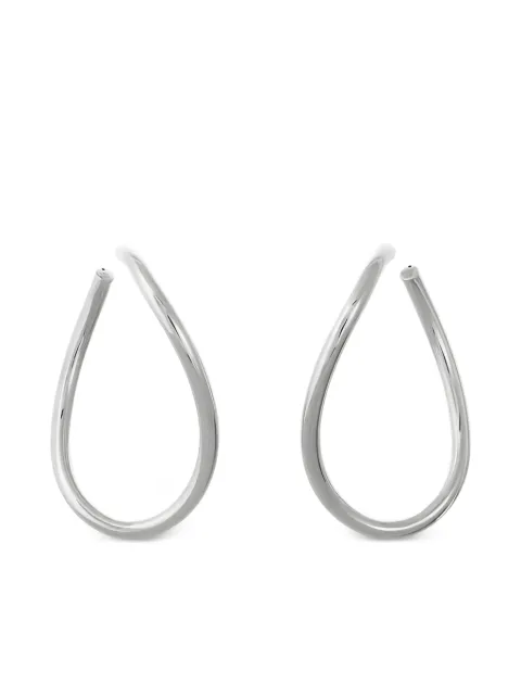 Sidney Garber 18K white gold Opal Curved hoop earrings