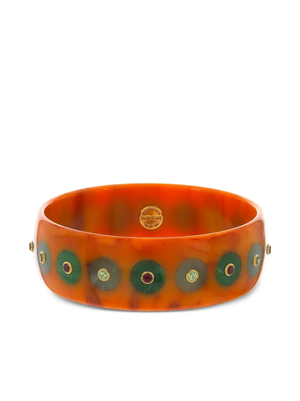 Mark Davis 18k Yellow Gold Bakelite Bracelet In Brown