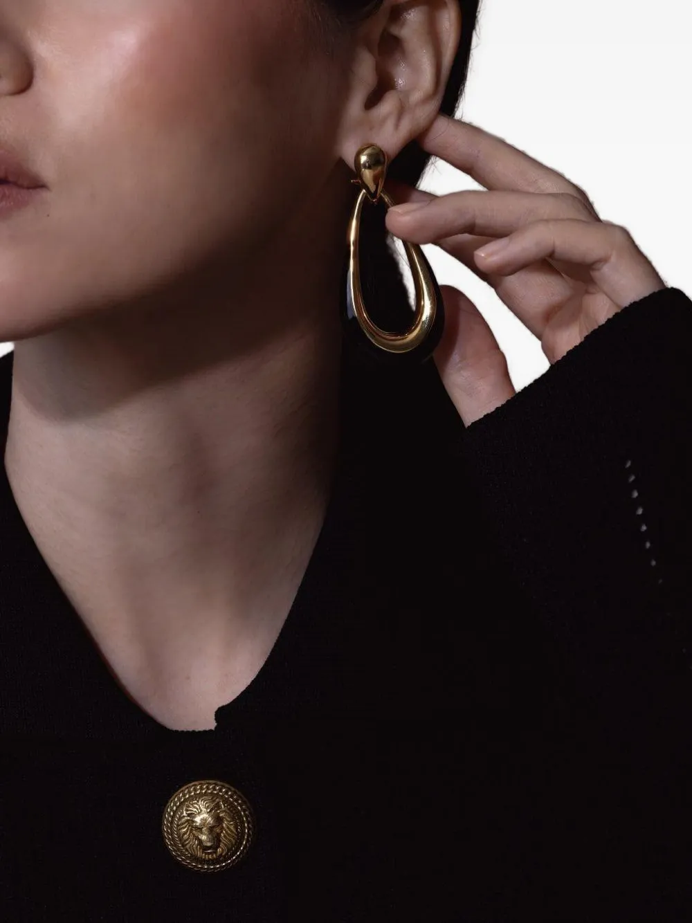  Sidney Garber 18k Yellow Gold Enamel Drop Earrings 