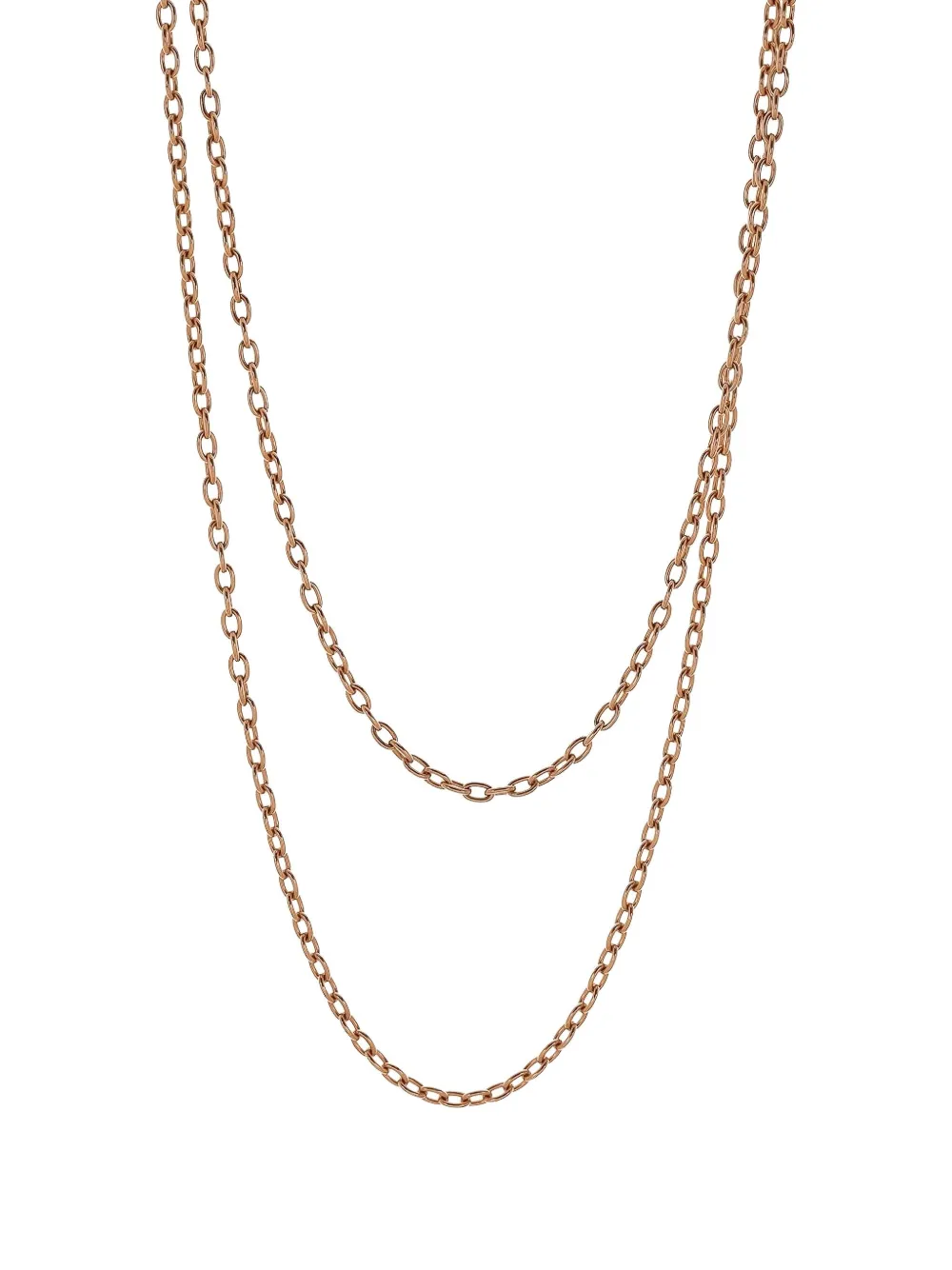 The Love Knot By Coralie 18kt Rose Gold Chain Necklace In Brown