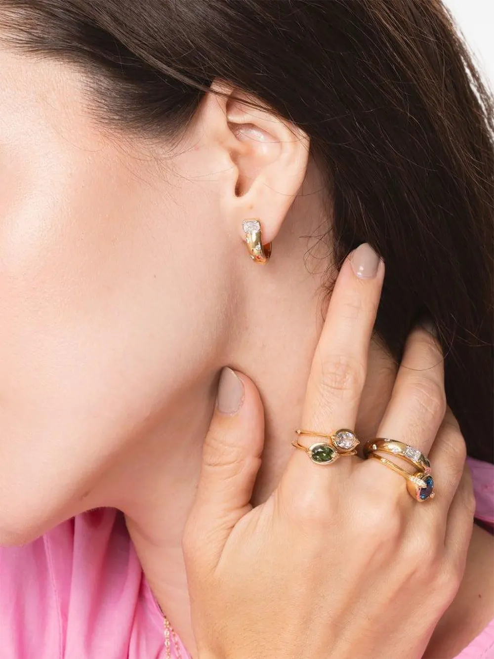  Kwiat 18k Yellow Gold Cobblestone Diamond Earrings 