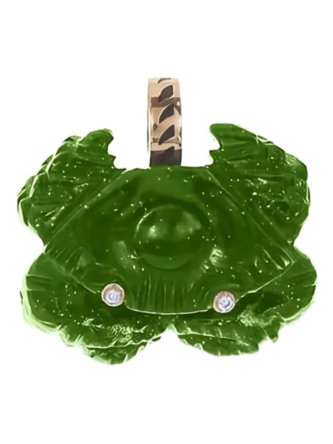 Dezso dije en oro rosa de 18kt con diamantes y malaquita