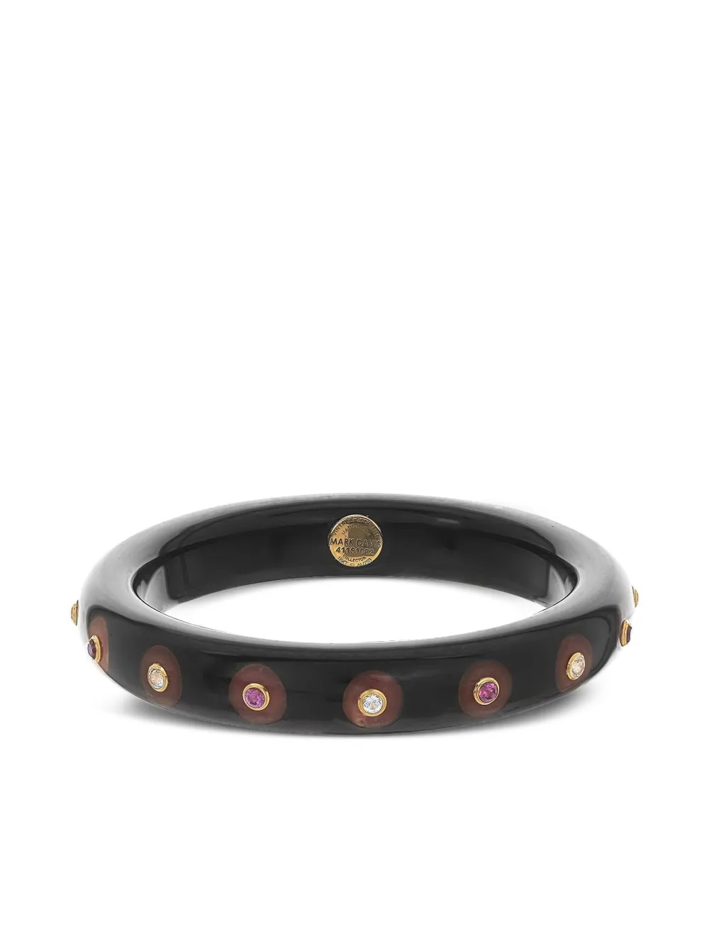 Mark Davis 18k Yellow Gold Bakelite Bracelet In Black