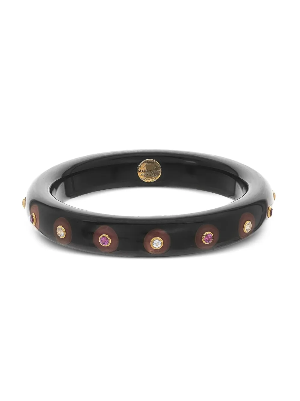 Mark Davis 18k Yellow Gold Bakelite Bracelet In Black