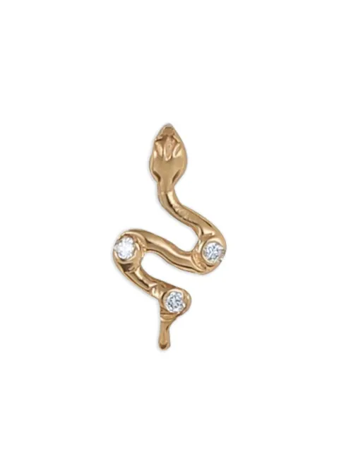 Anzie x Mel Soldera 14K yellow gold Snake diamond earring