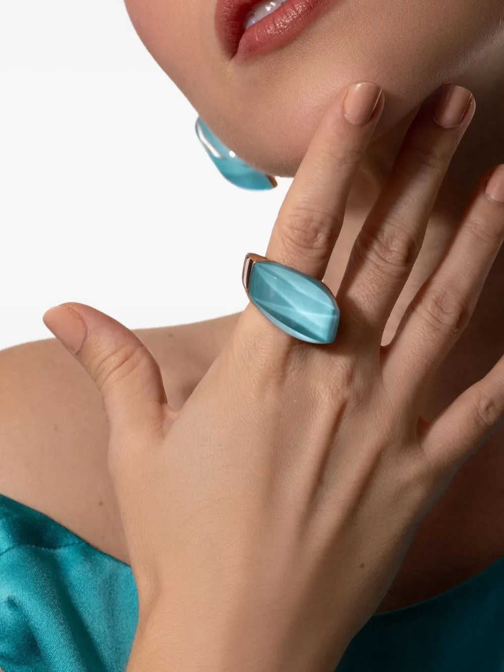 VHERNIER 18K rose gold Aladino turquoise ring | Image 2