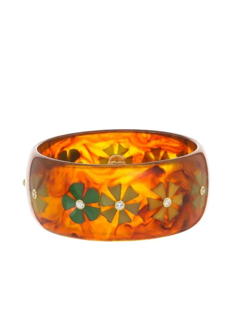Mark Davis brazalete Topaz Flower Bakelite en oro amarillo de 18kt